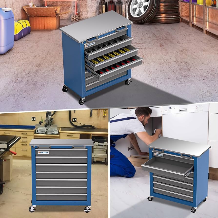 7-Drawer Rolling Tool Chest with Key Locking System