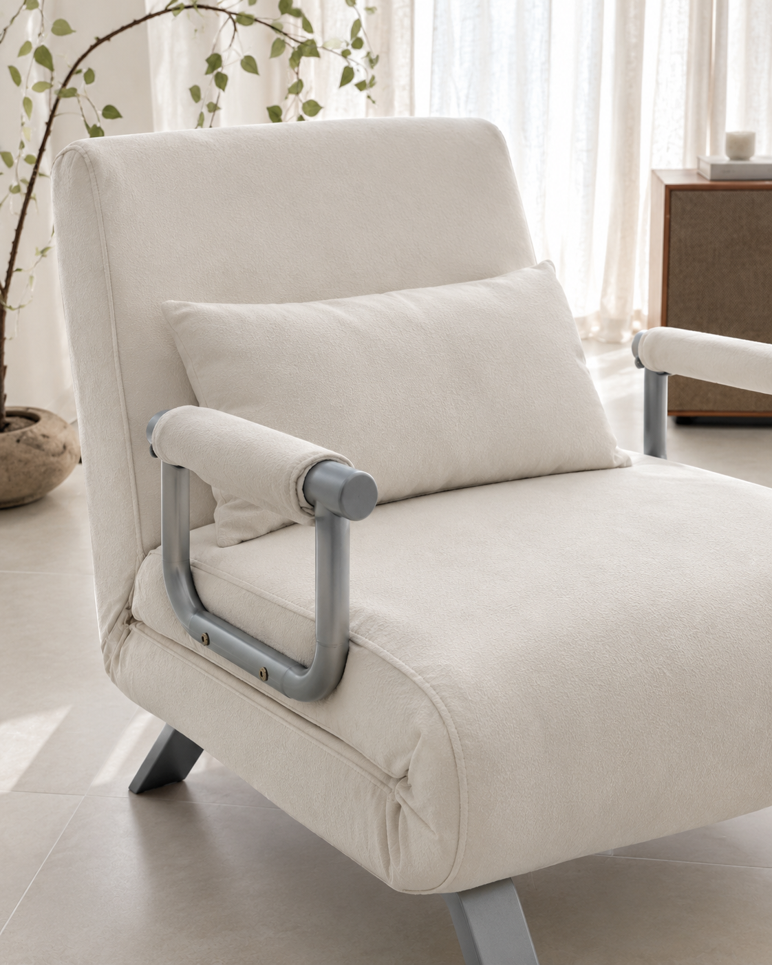 Suede Convertible Sofa