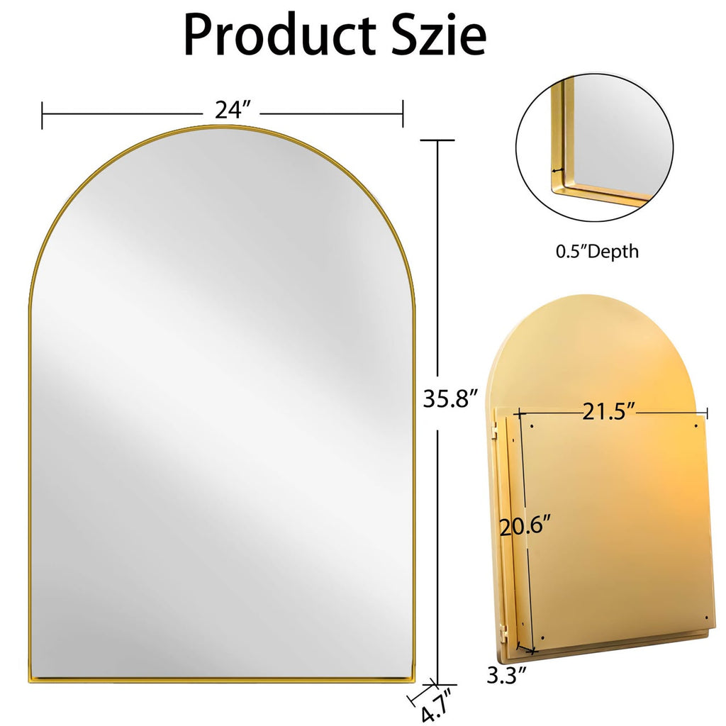 Arched mirror