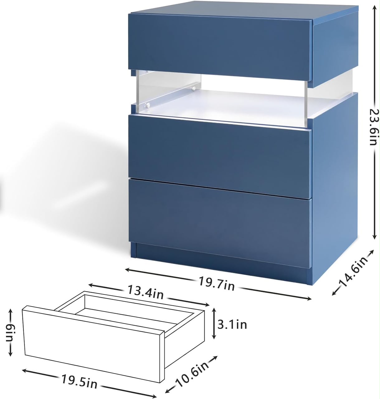 Mlue Nightstand