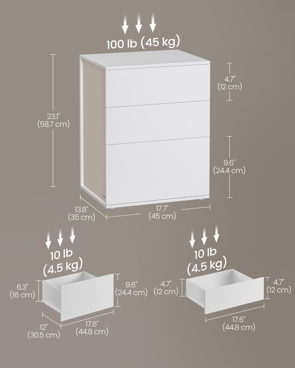 Cloudwhite nightstand