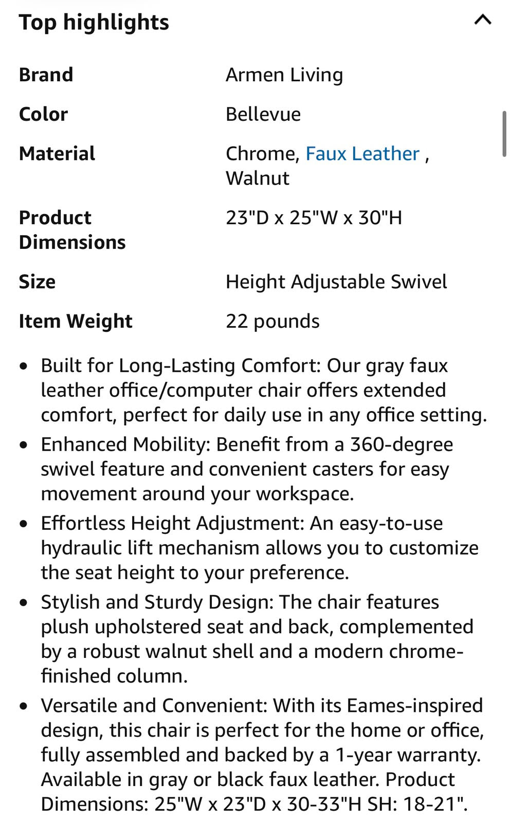 Armen office chair