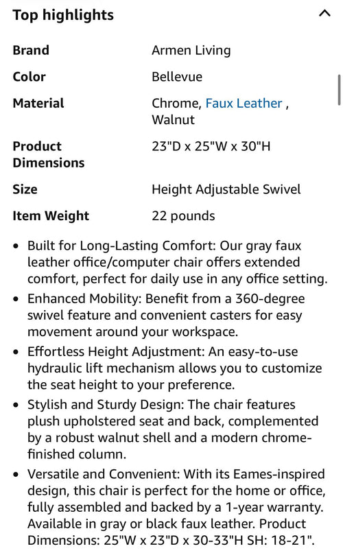 Armen office chair