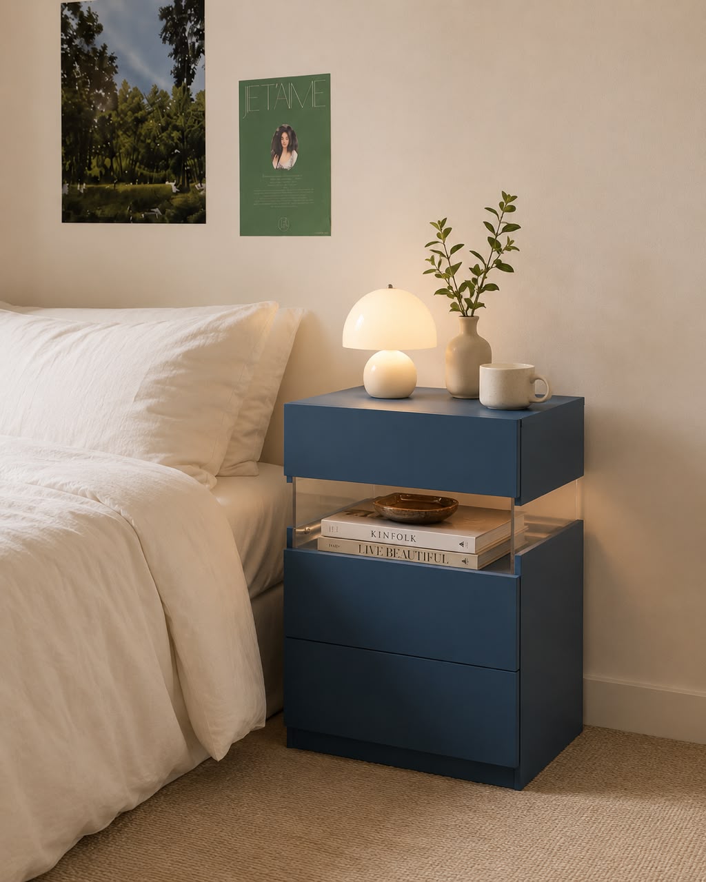 Mlue Nightstand