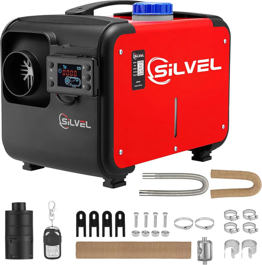 SILVEL 8KW 12V All-in-One Diesel Air Heater with 5L Tank