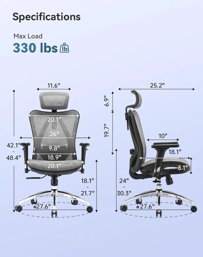 SIHOO M57-M113 Ergonomic Mesh Office