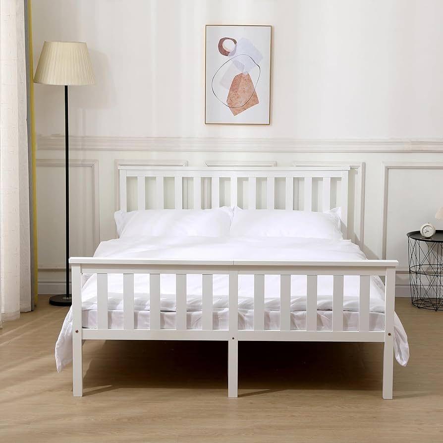 Wooden bed frame