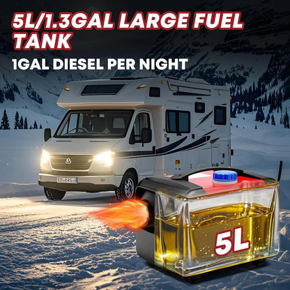 SILVEL 8KW 12V All-in-One Diesel Air Heater with 5L Tank