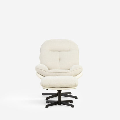 Agata Beige Swivel Armchair