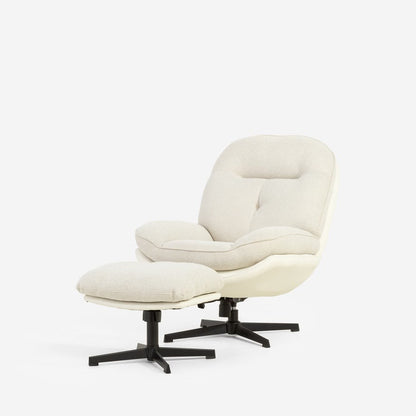 Agata Beige Swivel Armchair