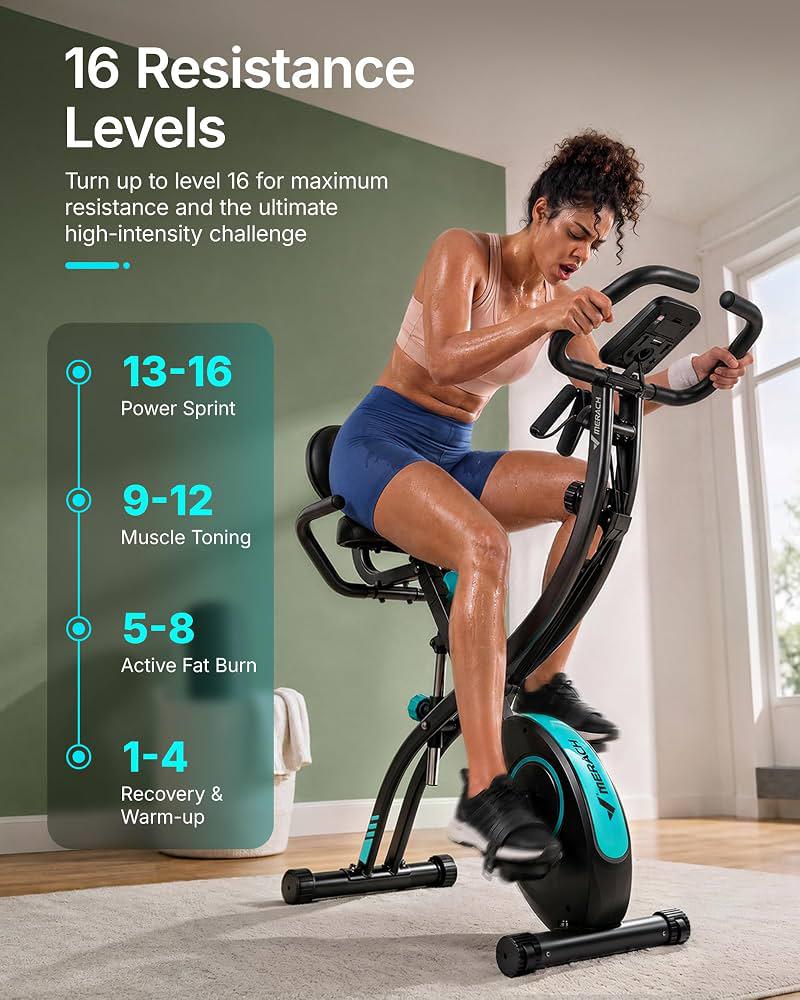 MERACH 4-in-1 Folding Exercise Bike