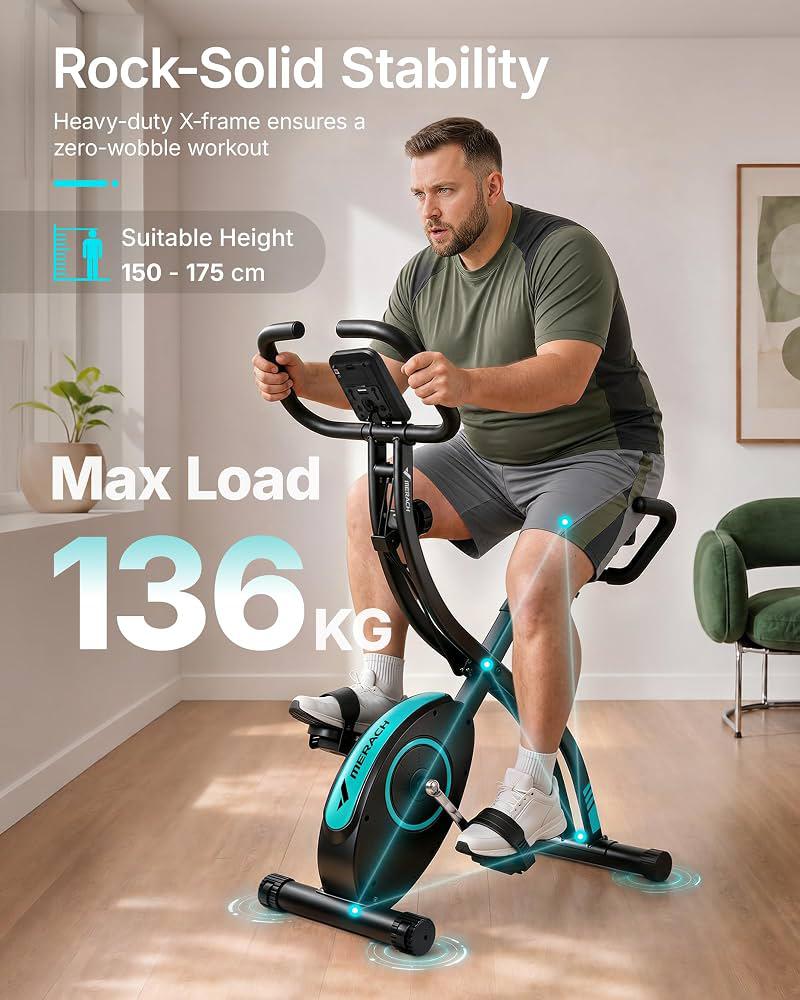 MERACH 4-in-1 Folding Exercise Bike
