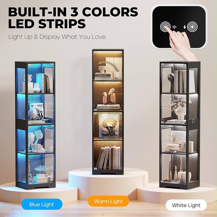 Brottar Glass Display Cabinet LED