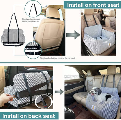 Kosgoo Brown Dog Car Booster Seat