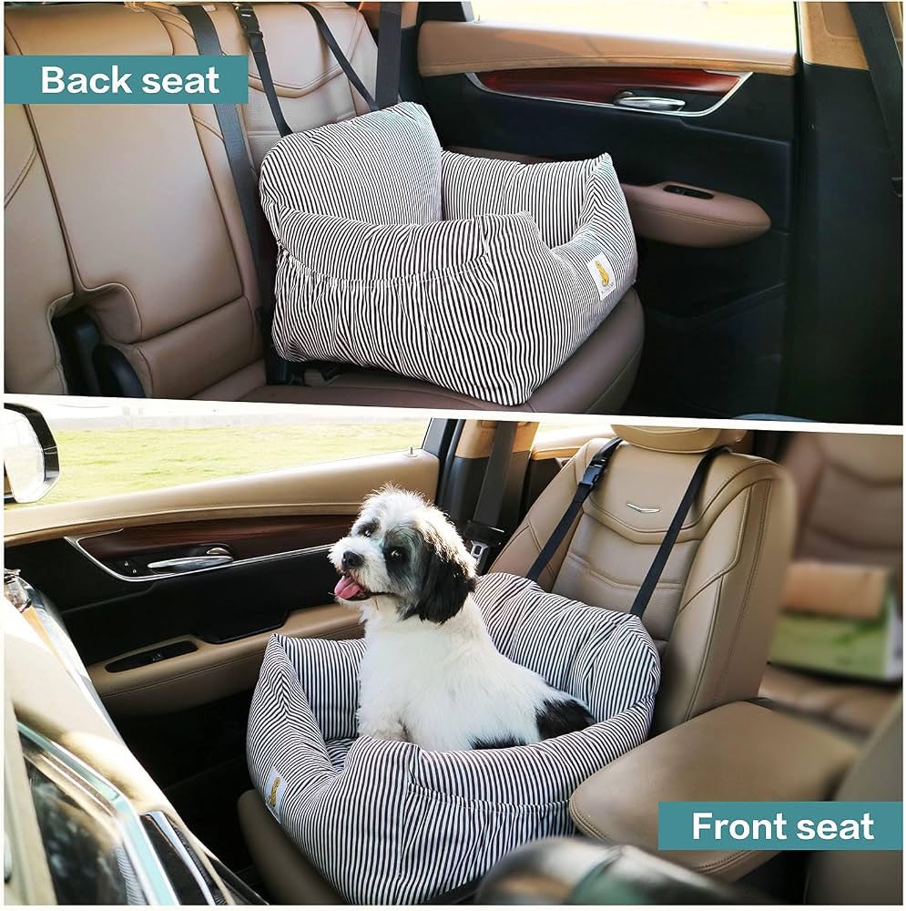 Kosgoo Brown Dog Car Booster Seat