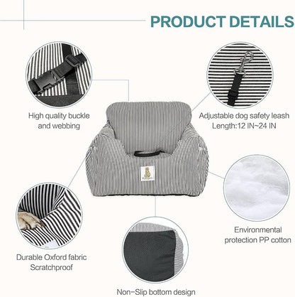 Kosgoo Brown Dog Car Booster Seat