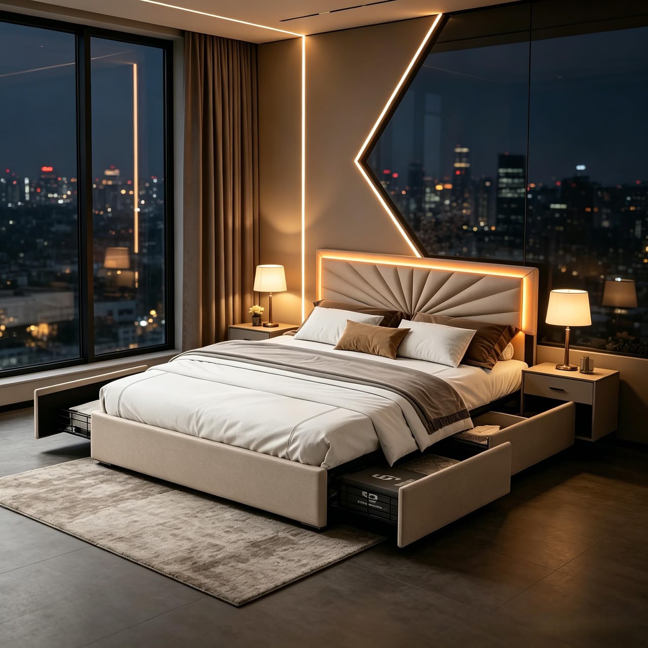 LumiBeige Bed