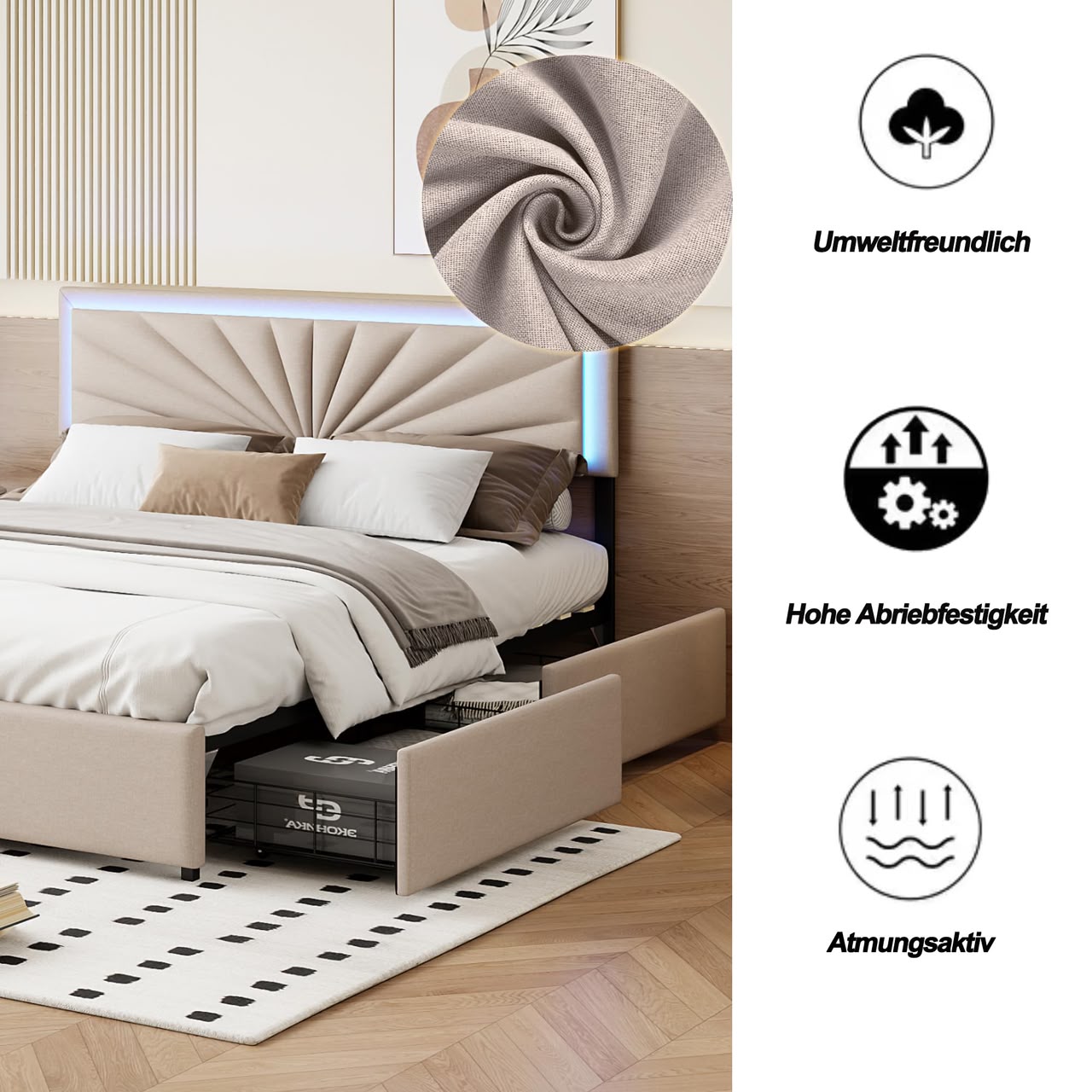 LumiBeige Bed