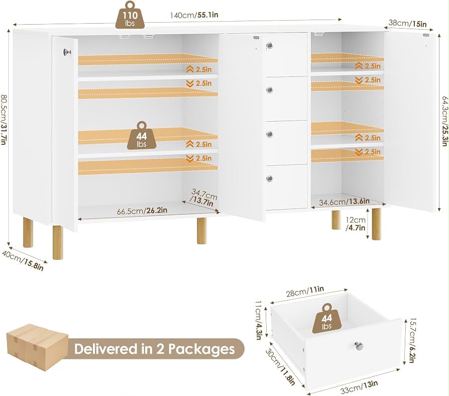 whitestack Dresser