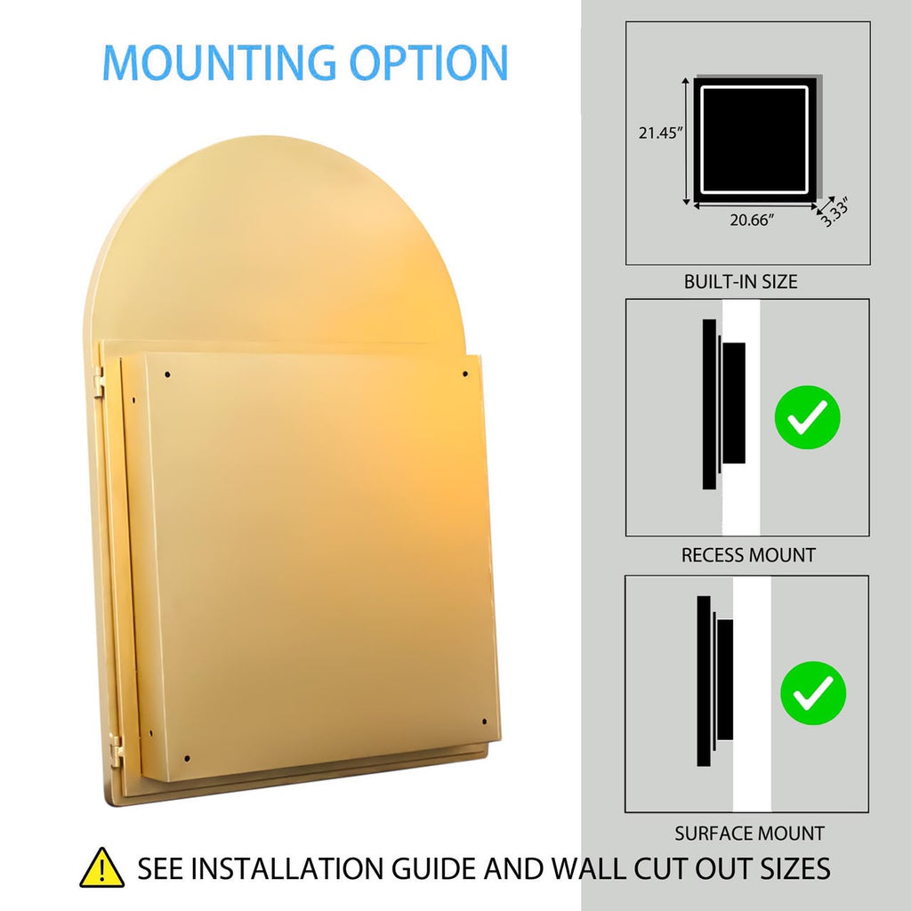 Arched mirror