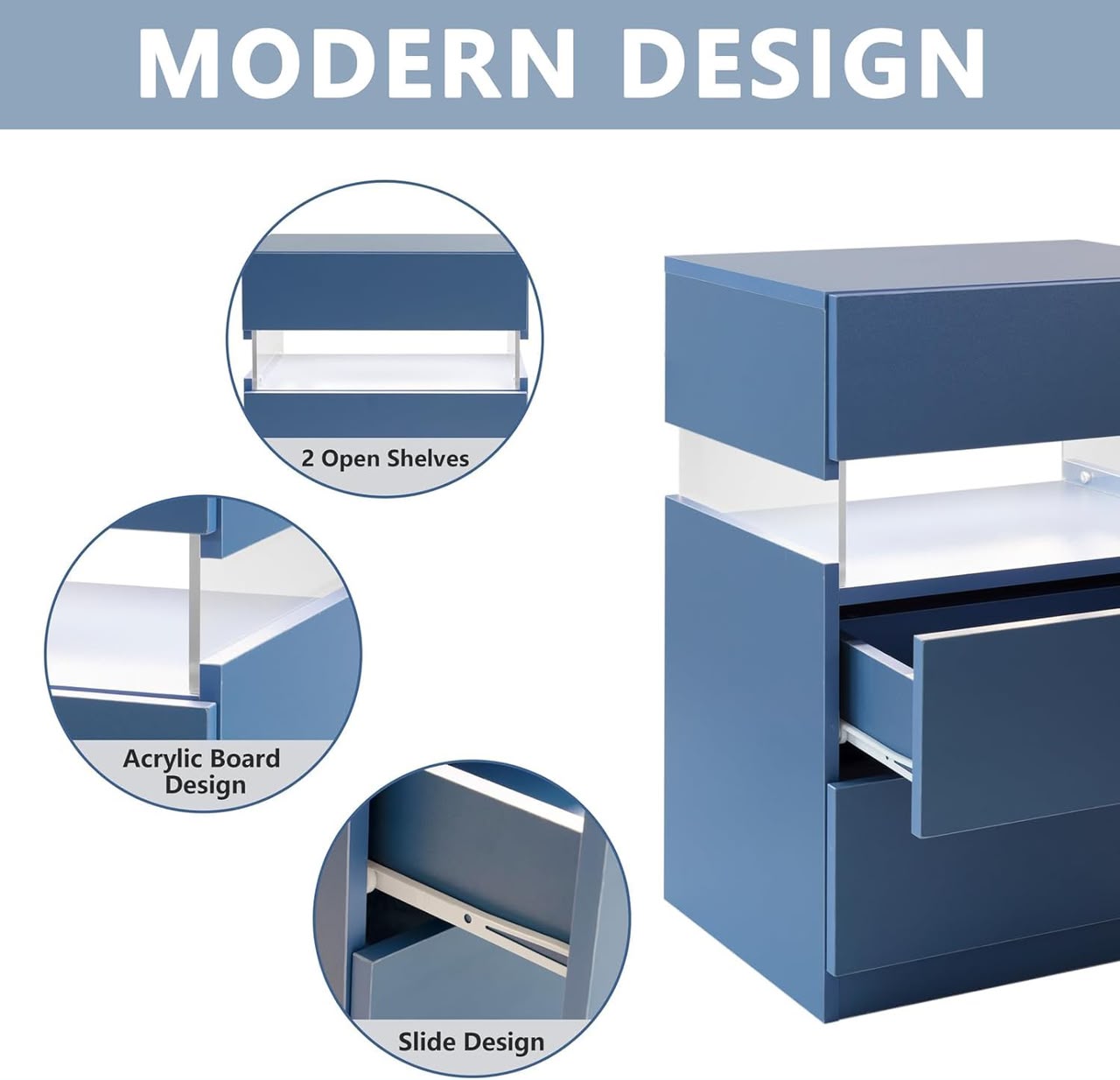 Mlue Nightstand