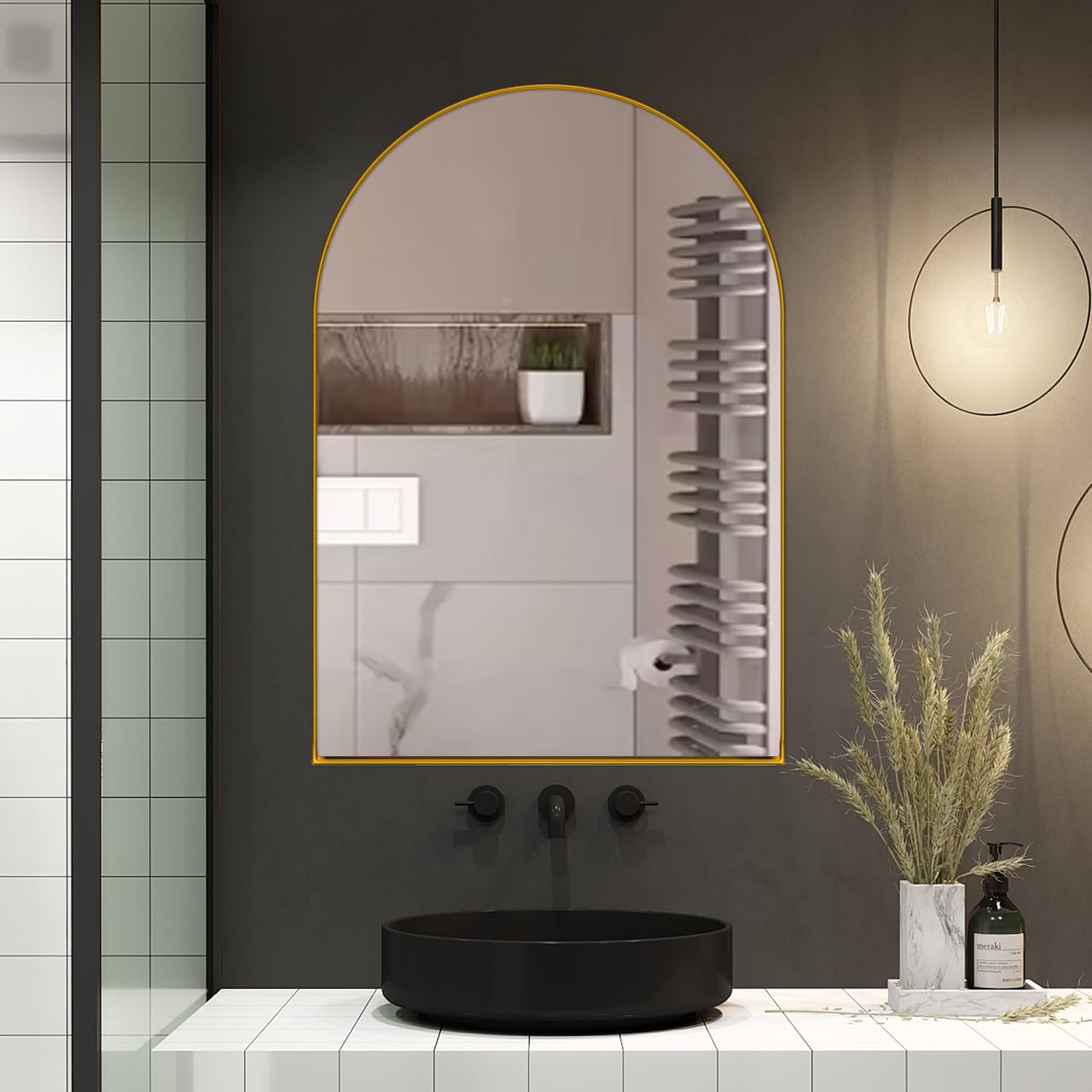 Arched mirror